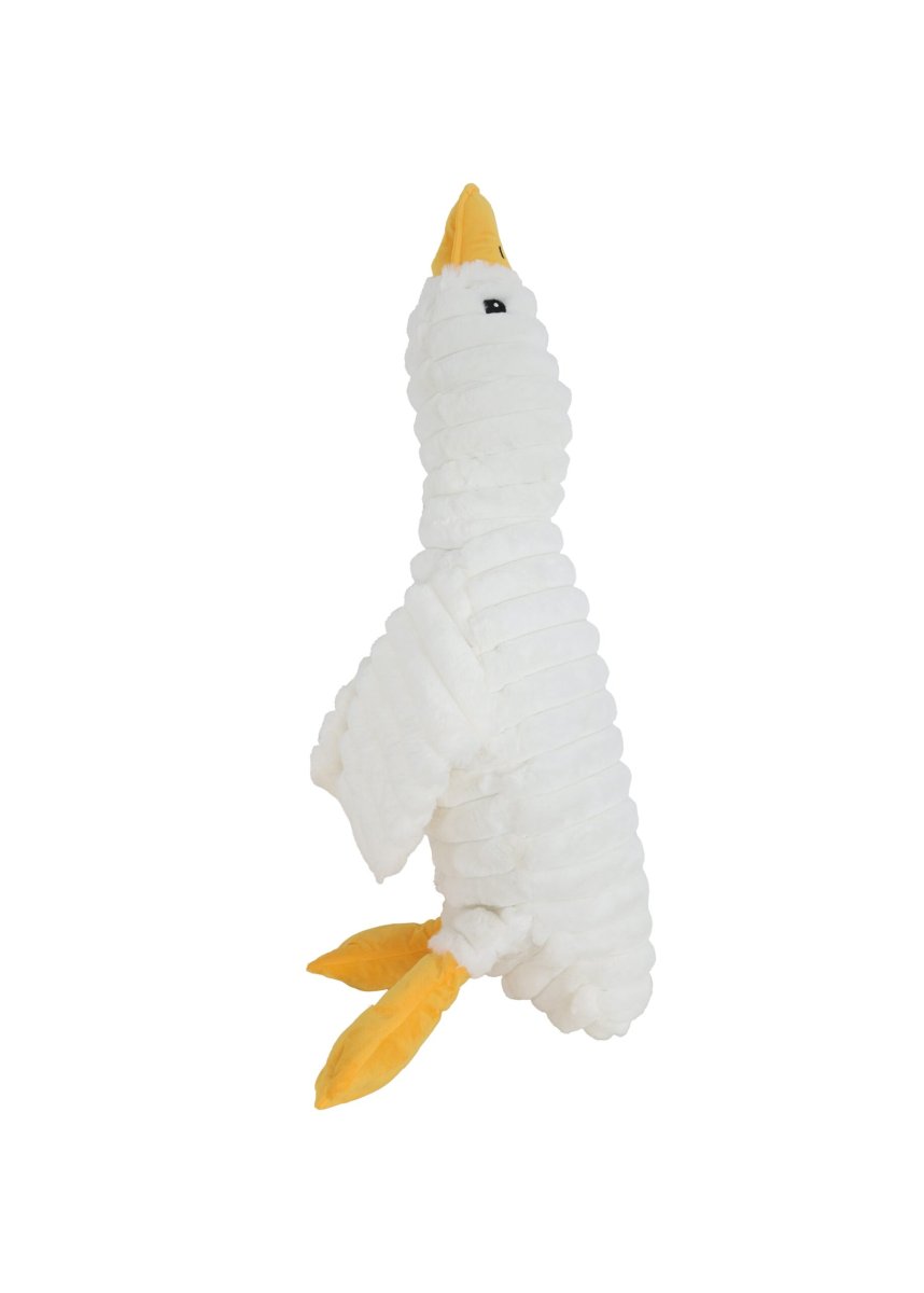 Hondenknuffel Gijs de gans corduroy met piep 65cm of 90cm