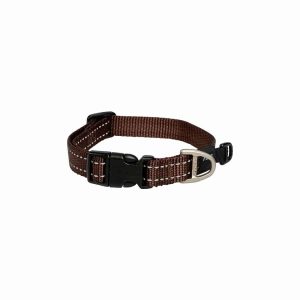 Rogz Utility halsband Brown, diverse maten