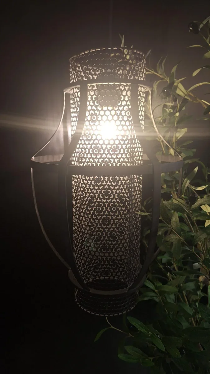 Grijze hanglamp – sobere stijl - Afbeelding 3